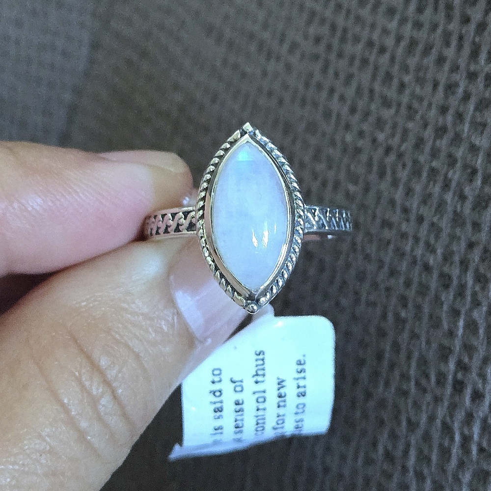Shivam Rainbow🌈 Moonstone🌙 Marquise Ring💍 - NWT - Picture 16 of 16